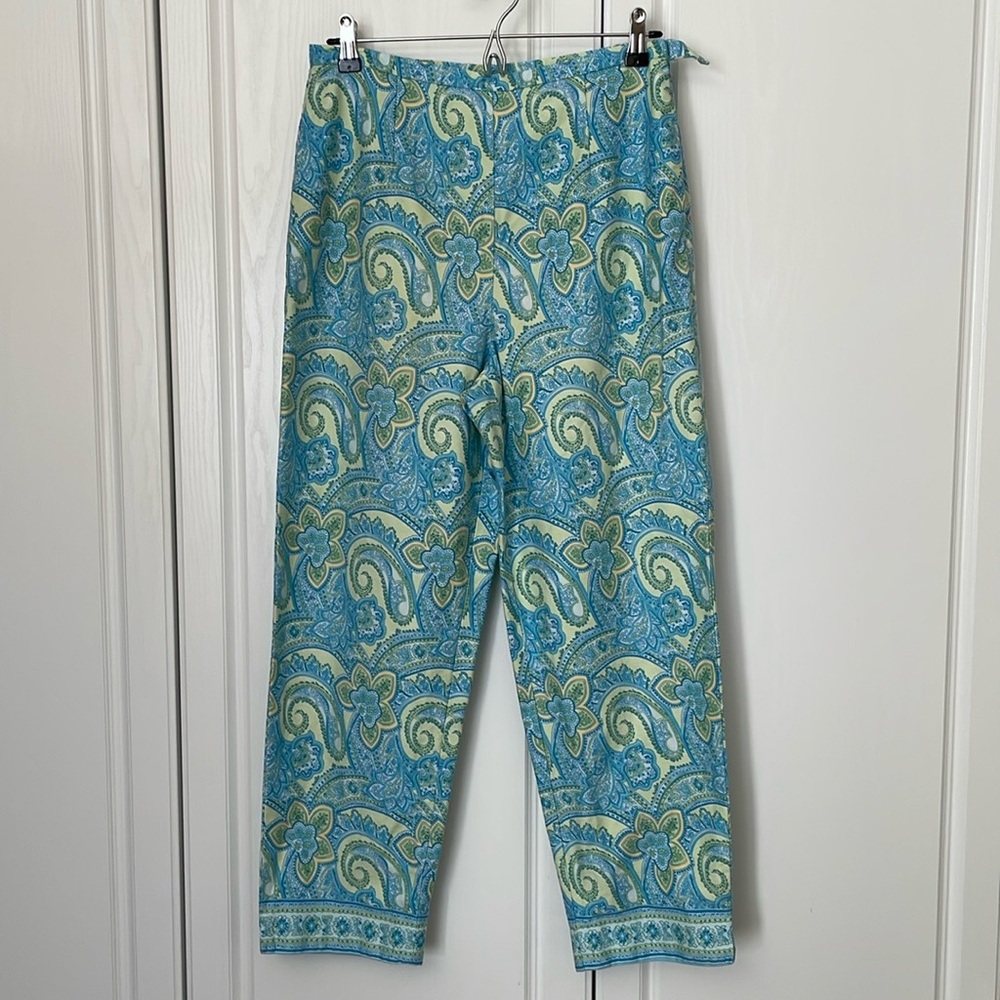 Vintage Talbots ankle pants paisley size 10